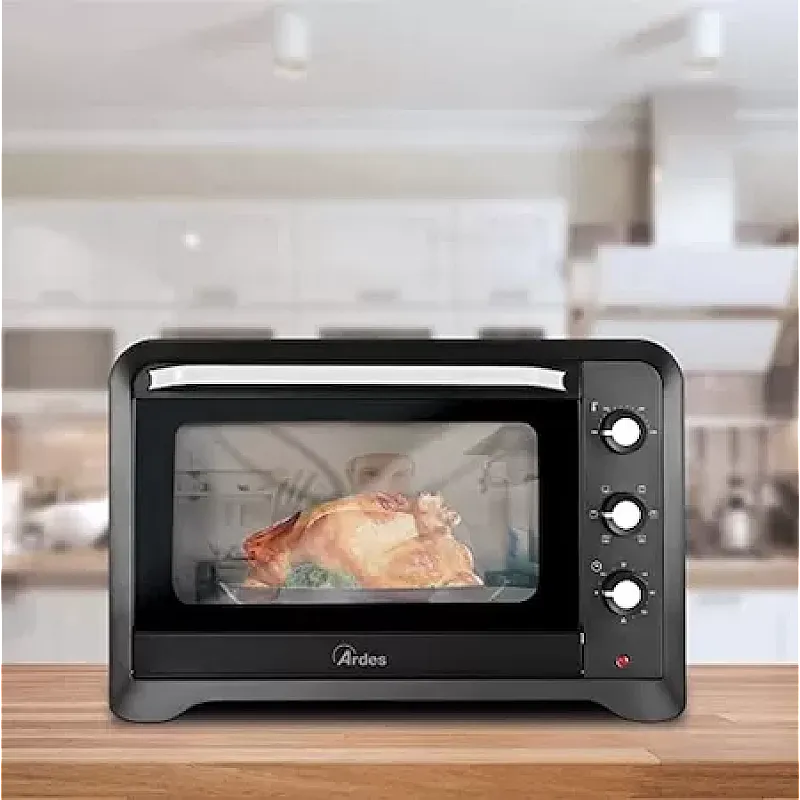 Cuptor electric ventilat Ardes AR 6222PB, 20 l, 1380 W, Termoastat 100° - 230° C, 6 functii de coacere, Negru - Studiocasa.ro