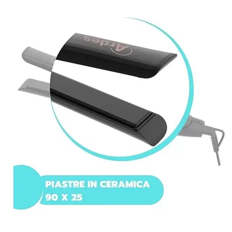 Placa de indreptat parul HERA ARPIA01, 200 grade, Placute ceramice, Negru - Studiocasa.ro