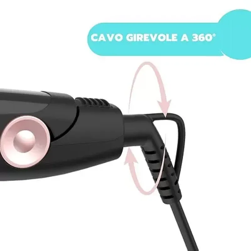 Placa de indreptat parul HERA ARPIA01, 200 grade, Placute ceramice, Negru - Studiocasa.ro