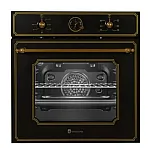 Pachet Toscana Cuptor Electric Fe660Blk+Plita Toscana Pg660Blk+Hota decorativa Studio Casa Onda Retro Black - Studiocasa.ro