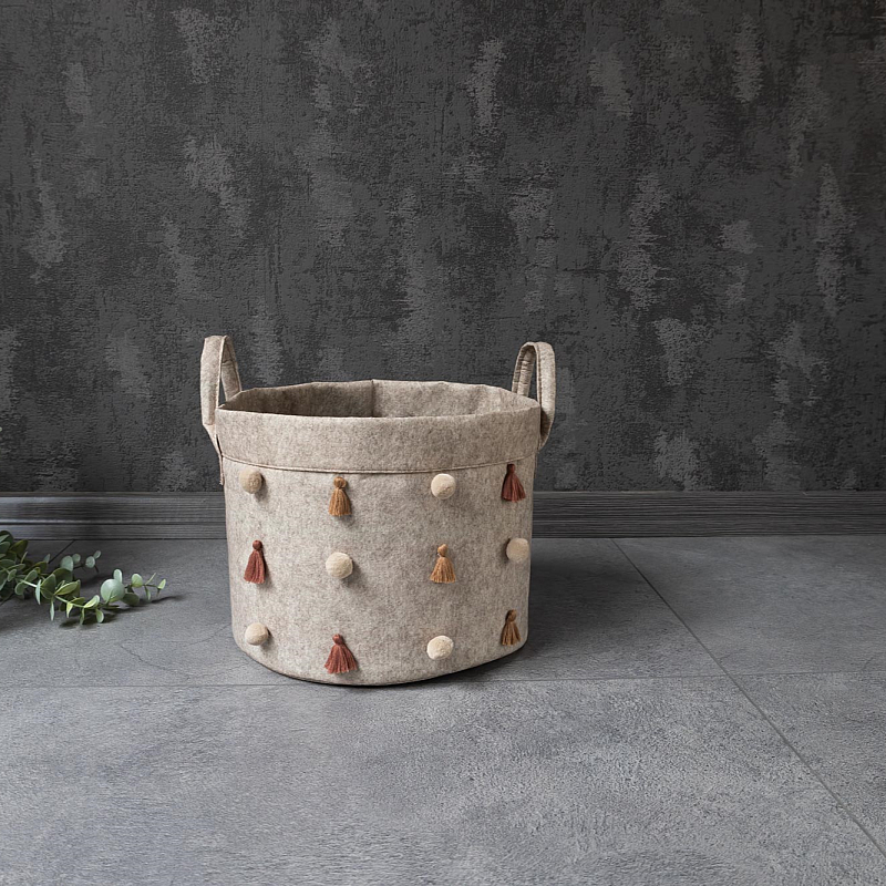 Cos Rotund pentru depozitare, 25 x 29 cm, Maro - Studiocasa.ro