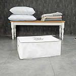 Cutie Depozitare cu fermoar, 52 x 28 x 22 cm, Alb - Studiocasa.ro