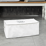 Cutie Depozitare cu fermoar,65 x 45 x 24 cm, Alb - Studiocasa.ro