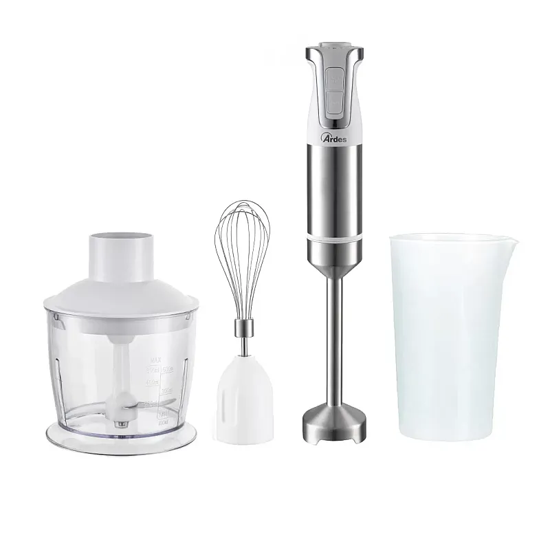Blender, chopper si mixer 3 in 1 din otel inoxidabil cu vas gradat de 700 ml, Ardes Trinity, 1000w - Studiocasa.ro