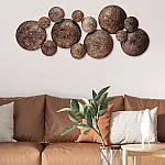 Panou metalic decorativ perete 3D, Deco Art Studio Casa, 112 x 43 cm, Maro aramiu - Studiocasa.ro