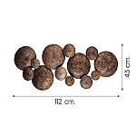 Panou metalic decorativ perete 3D, Deco Art Studio Casa, 112 x 43 cm, Maro aramiu - Studiocasa.ro