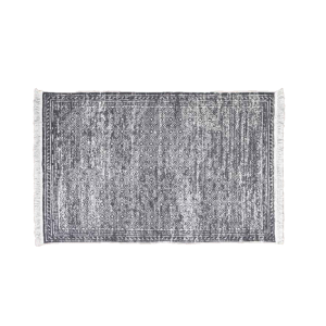 Covor turcesc cu ciucuri, 160 x 230 cm, 60% bumbac 20% poliester 10% viscoza, Negru