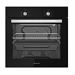 Cuptor gaz incorporabil Studio Casa Lara FG60Nero, Termostat, Timer mecanic, 56 l, Grill gaz, Clasa energetica A, Sticla neagra - Studiocasa.ro