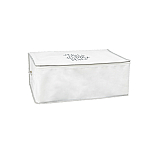 Cutie Depozitare cu fermoar, 52 x 28 x 22 cm, Alb - Studiocasa.ro