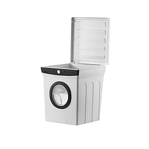 Cutie depozitare detergent, 3 L, 16.5 x 16.5 x 20 cm, Plastic, Alb