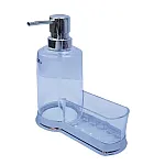 Dozator sapun cu loc special pentru burete, argintiu ,500ml - Studiocasa.ro