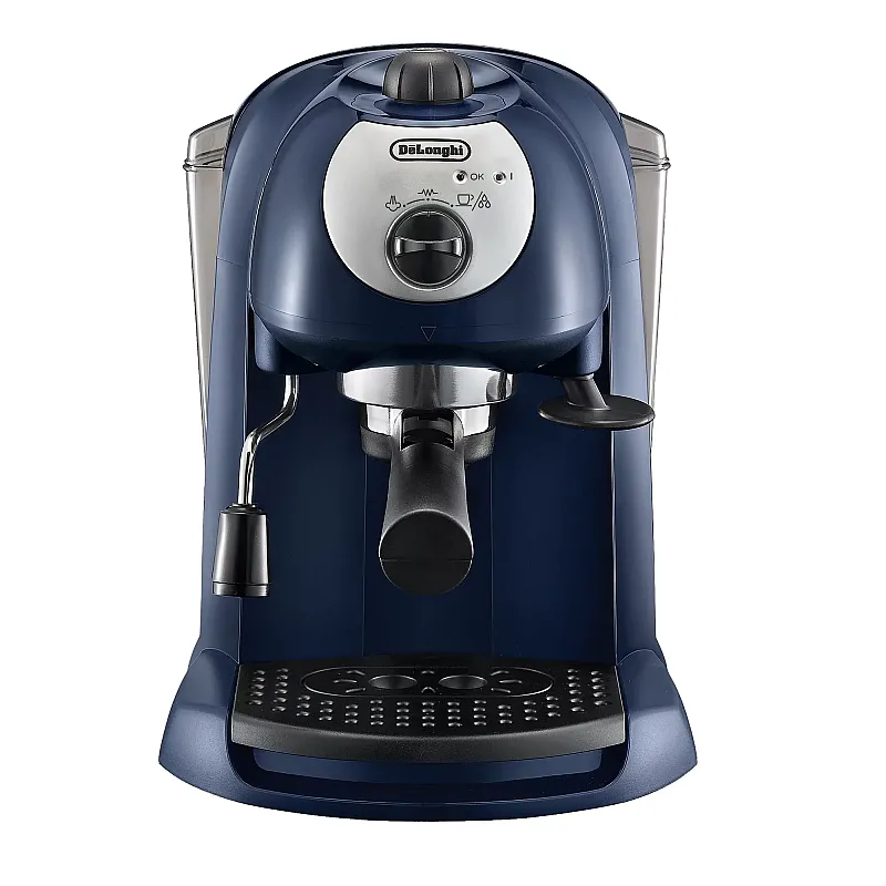 Resigilat Espressor manual DeLonghi EC191CD, 1100 W, 15 bari, 1 l, Sistem Crema Disco, Dark Blue - Studiocasa.ro