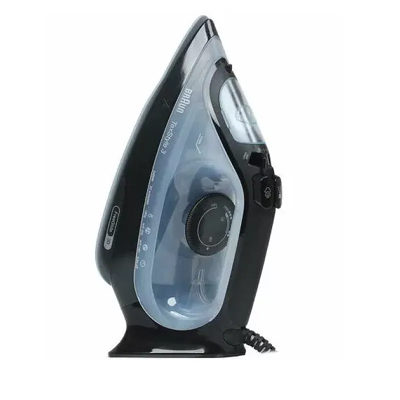 Fier de calcat Braun TexStyle 3 SI3055BK, 2400 W, abur variabil 45g/min, jet de abur 180g/min, rezervor 270 ml, tehnologie FreeGlide 3D, talpa Super Ceramic, Negru - Studiocasa.ro