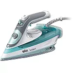 Fier de calcat Braun TexStyle 5 SI5017GR, 2700 W, abur variabil 50g/min, jet de abur 190g/min, rezervor 270 ml, tehnologie FreeGlide 3D, talpa Super Ceramic, Alb/Verde - Studiocasa.ro