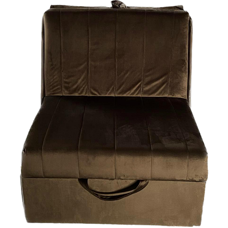 Fotoliu Pat Extensibil Duchess IANA Premium, catifea impermeabila, Brown - Studiocasa.ro