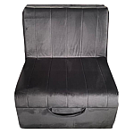 Fotoliu Pat Extensibil Duchess IANA Premium, catifea impermeabila, Dark Grey - Studiocasa.ro