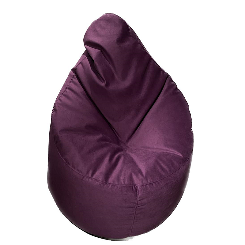 Fotoliu puf Rosalinda Studio Casa, din plus, forma para, Husa detasabila, umplut cu perle polistiren, Mov - Studiocasa.ro