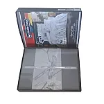 Lenjerie pat dublu Larisa Studio Casa, 100% Bumbac ranforce, Cearceaf pilota 200 x 200 cm, Cearceaf pat 220 x 240 cm, 2 fete de perna 50 x 70 cm, Gri - Studiocasa.ro