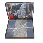 Lenjerie pat dublu Livio Studio Casa, 100% Bumbac ranforce, Cearceaf pilota 200 x 200 cm, Cearceaf pat 220 x 240 cm, 2 fete de perna 50 x 70 cm, Blue - Studiocasa.ro