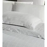 Lenjerie pat dublu Satin White Studio Casa, 100% Bumbac Satinat, Cearceaf pilota 200 x 220 cm, Cearceaf pat 240 x 260 cm, 4 fete de perna  50 x 70 cm, 70 x 70 cm, Uni - Studiocasa.ro