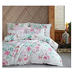 Lenjerie pat dublu Vitalis Studio Casa, 100% Bumbac ranforce, Cearceaf pilota 200 x 200 cm, Cearceaf pat 220 x 240 cm, 2 fete de perna 50 x 70 cm, Multicolor - Studiocasa.ro