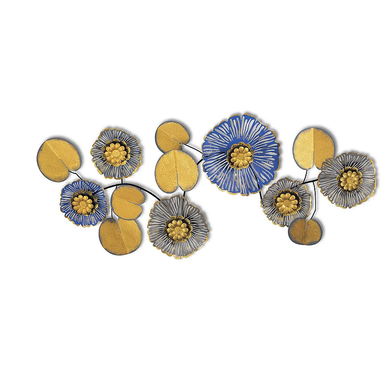 Panou metalic decorativ perete 3D, Deco Art Studio Casa, 111.5 x 47 cm, Margarete, Galben - Studiocasa.ro