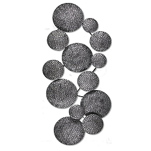 Panou metalic decorativ perete 3D, Deco Art Studio Casa, 112 x 43 cm, Gri