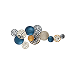 Panou metalic decorativ perete 3D, Deco Art Studio Casa, 90 x 42 cm, Albastru - Studiocasa.ro