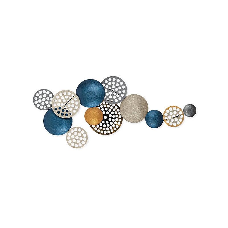 Panou metalic decorativ perete 3D, Deco Art Studio Casa, 90 x 42 cm, Albastru - Studiocasa.ro