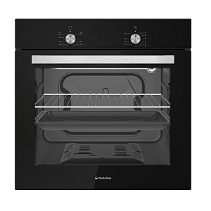 Cuptor gaz incorporabil Studio Casa Lara FG60Nero, Termostat, Timer mecanic, 56 l, Grill gaz, Clasa energetica A, Sticla neagra