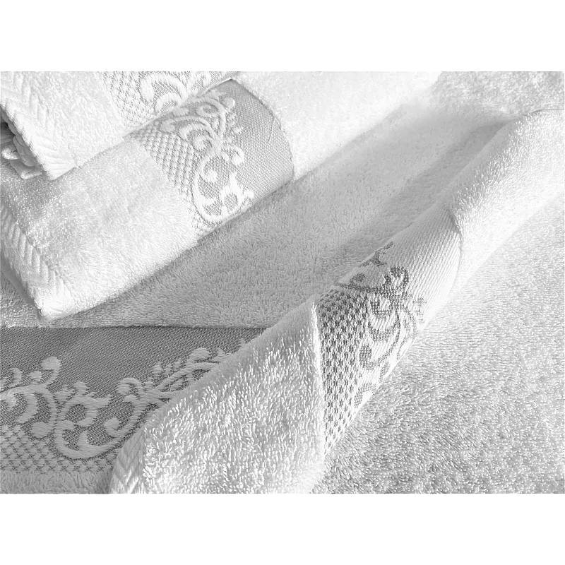 Prosop de baie 70 x 140 cm Studio Casa Aden, White, 500gr/mp. - Studiocasa.ro