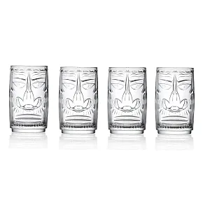 Set 4 pahare pentru sucuri si cocktail-uri Tiki Sardinia RCR Crystal, 46 cl, Stivuibile
