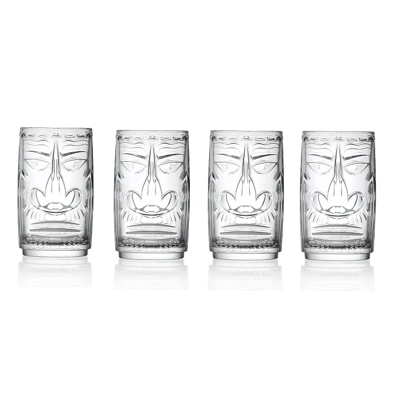 Set 4 pahare pentru sucuri si cocktail-uri Tiki Sardinia RCR Crystal, 46 cl, Stivuibile - Studiocasa.ro