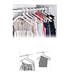 Set 3 umerase multifunctionale 44 cm, Plastic, Alb - Studiocasa.ro