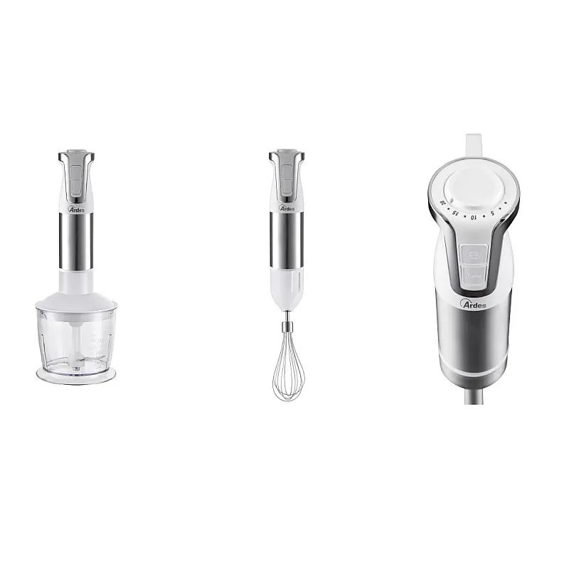 Blender, chopper si mixer 3 in 1 din otel inoxidabil cu vas gradat de 700 ml, Ardes Trinity, 1000w - Studiocasa.ro