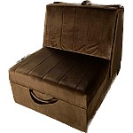 Fotoliu Pat Extensibil Duchess IANA Premium, catifea impermeabila, Brown - Studiocasa.ro