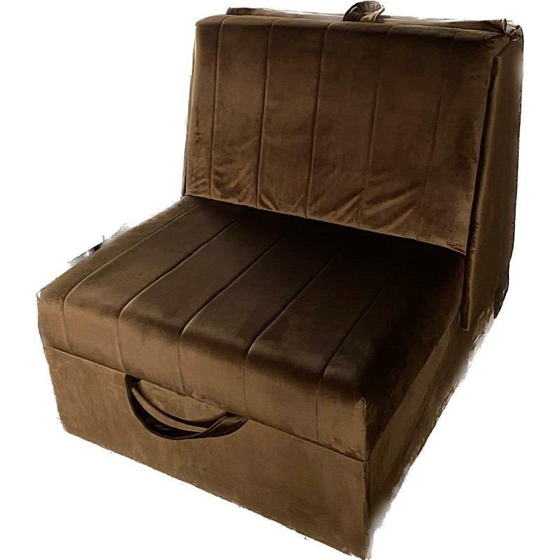 Fotoliu Pat Extensibil Duchess IANA Premium, catifea impermeabila, Brown - Studiocasa.ro