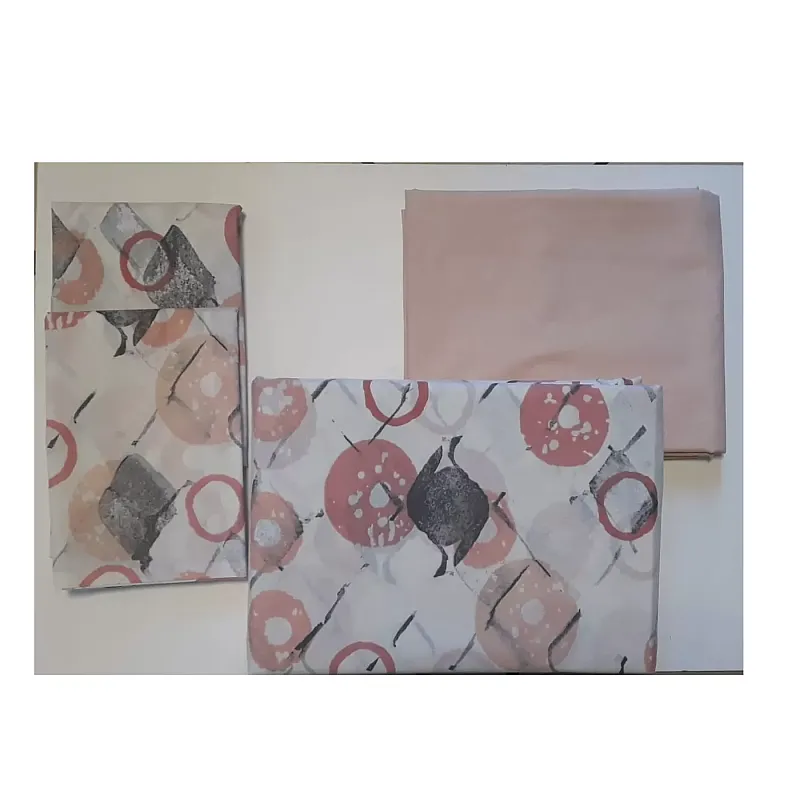 Lenjerie pat dublu Bubble Rose Studio Casa, Polycotton, Cearceaf pilota 180 x 200 cm, Cearceaf pat 200 x 220 cm, 2 fete de perna 50 x 70 cm, Multicolor - Studiocasa.ro