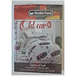 Lenjerie pat single Old Car Studio Casa, 100% Bumbac ranforce, Cearceaf pilota 160 x 220 cm, Cearceaf pat 150 x 220 cm, 1 fata de perna 50 x 70 cm, Multicolor - Studiocasa.ro