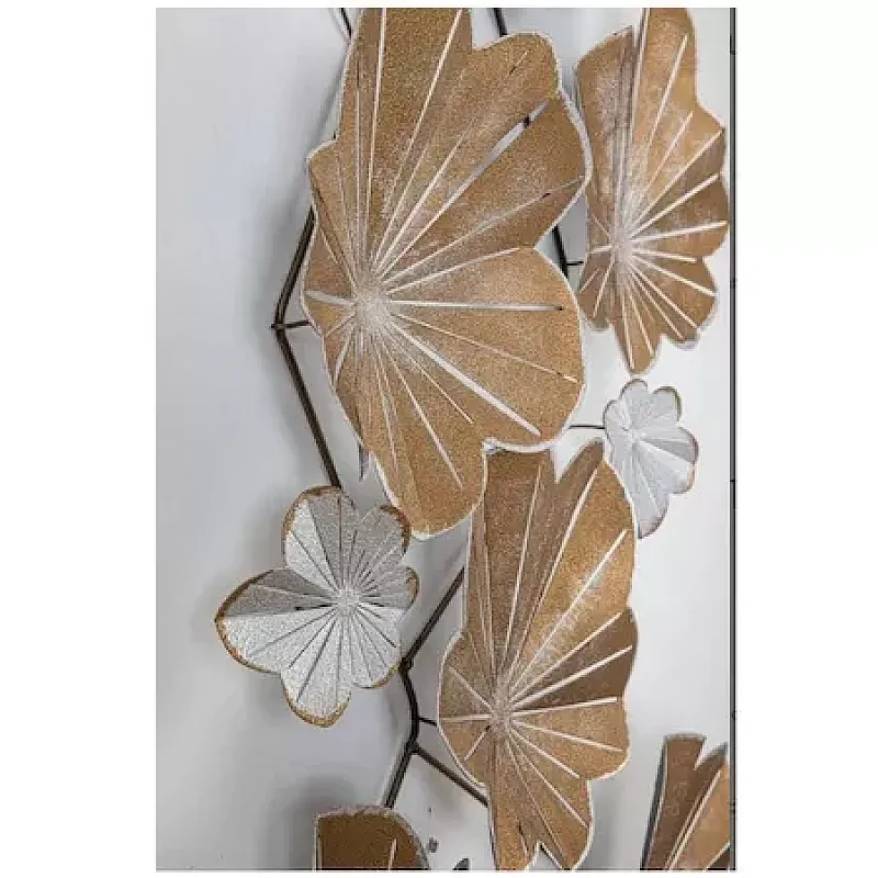 Panou metalic decorativ perete 3D, Deco Art Studio Casa, 120 x 61 cm, Bougainvillea, Bronz - Studiocasa.ro