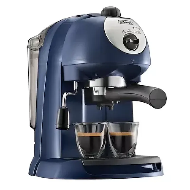 Resigilat Espressor manual DeLonghi EC191CD, 1100 W, 15 bari, 1 l, Sistem Crema Disco, Dark Blue - Studiocasa.ro