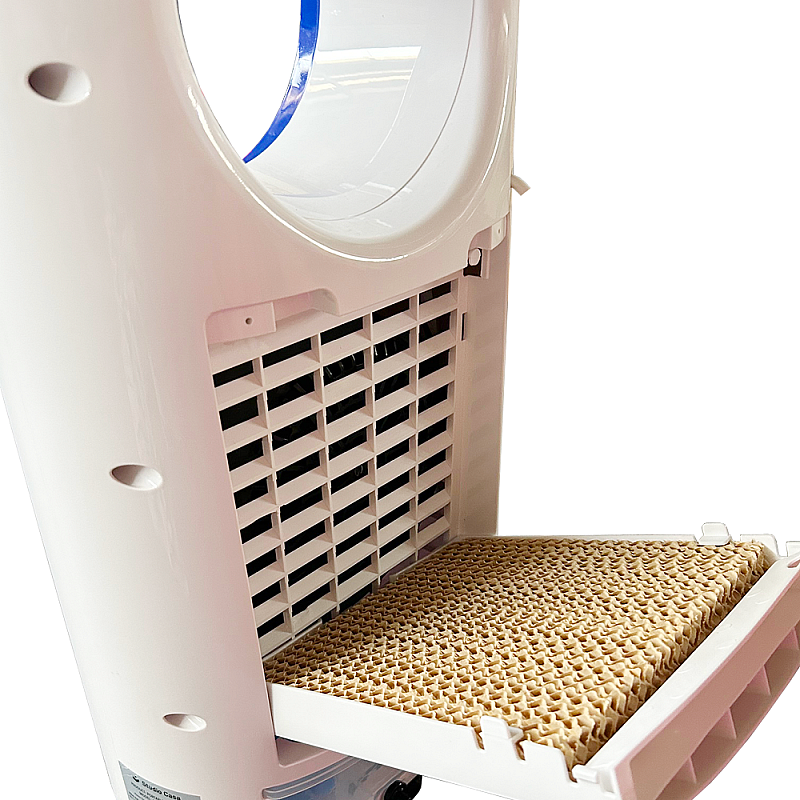 Racitor de aer, portabil, Chill Air 300 ION Studio Casa, 80 W, Functie Racire, Umidificare si Ionizare, 3 viteze, Telecomanda, Display Led, Rezervor apa 4 l, Alb - Studiocasa.ro