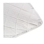 Perna matlasata microfibra pieptanata, 70x70, bentita alba - Studiocasa.ro