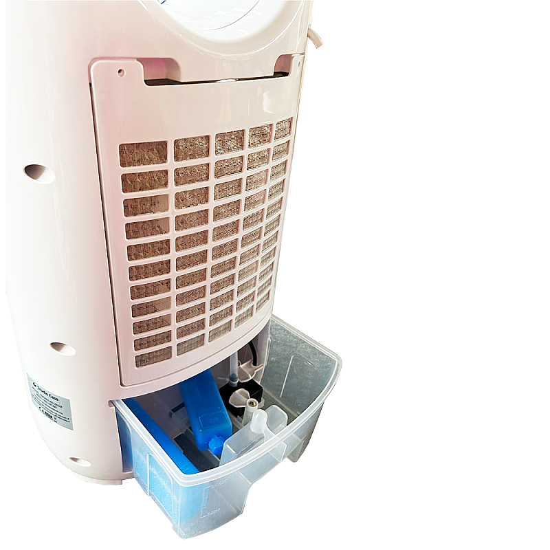 Racitor de aer, portabil, Chill Air 300 ION Studio Casa, 80 W, Functie Racire, Umidificare si Ionizare, 3 viteze, Telecomanda, Display Led, Rezervor apa 4 l, Alb - Studiocasa.ro