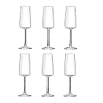 Set 6 pahare cu picior pentru sampanie Essential E30, RCR Crystal, 30 cl - Studiocasa.ro