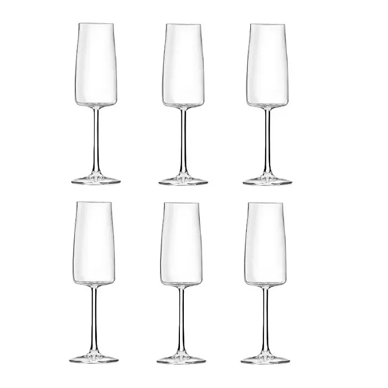 Set 6 pahare cu picior pentru sampanie Essential E30, RCR Crystal, 30 cl - Studiocasa.ro
