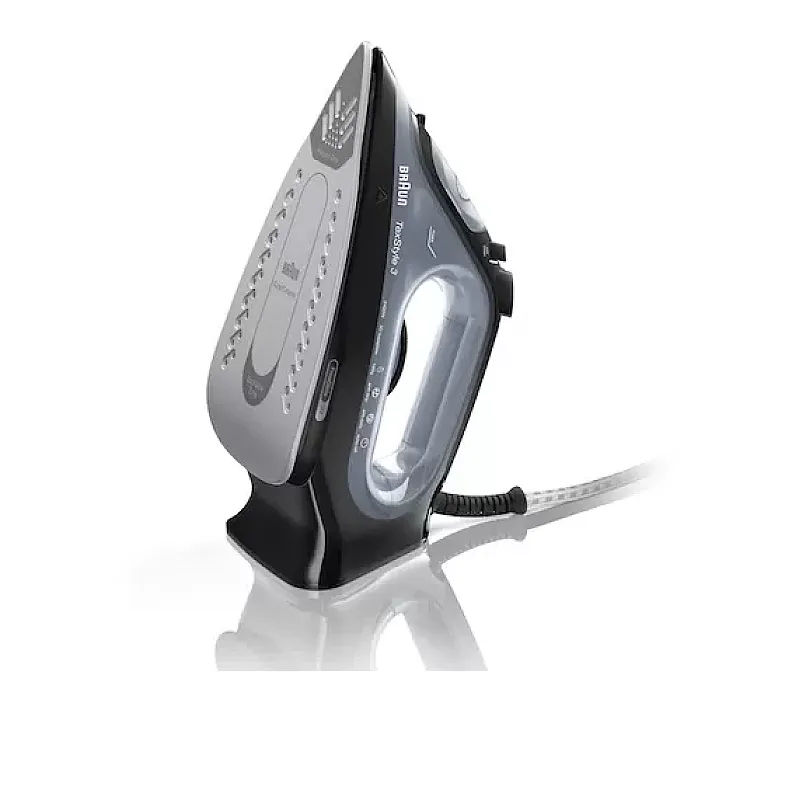 Fier de calcat Braun TexStyle 3 SI3055BK, 2400 W, abur variabil 45g/min, jet de abur 180g/min, rezervor 270 ml, tehnologie FreeGlide 3D, talpa Super Ceramic, Negru - Studiocasa.ro
