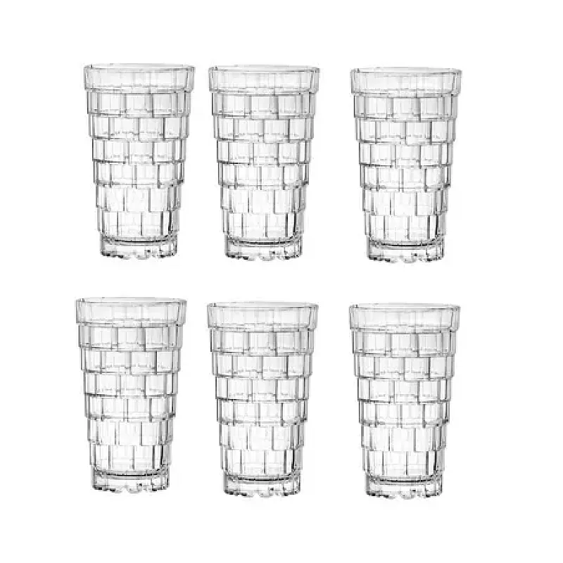 Set 6 pahare superpozabile Stack HB, RCR Crystal, Ideale pentru sucuri si cocktail-uri, 39 cl - Studiocasa.ro