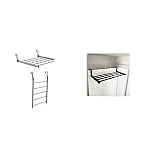 Uscator de rufe pentru usa, 55 cm, Metal si aluminiu, Max 10 kg rufe, Negru / Gri - Studiocasa.ro