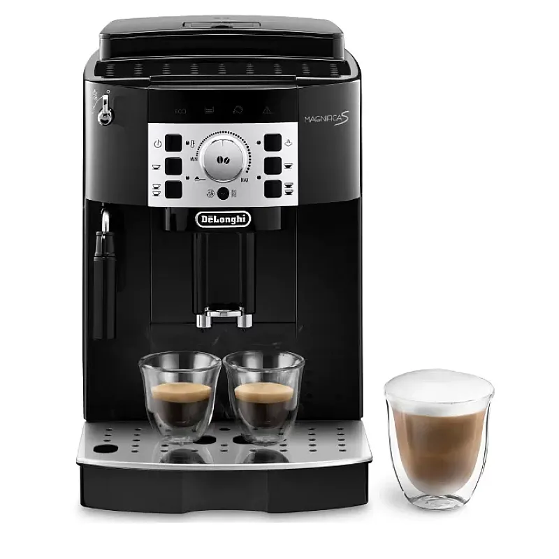 Espressor automat DeLonghi Magnifica S ECAM 22.112.B, sistem manual de spumare, rasnita cu 13 setari, 1450 W, 15 bari, 1.8 l, Negru - Studiocasa.ro